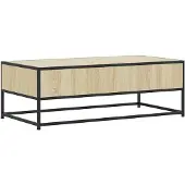 vidaXL Table basse chêne Sonoma 100x50x35 cm Bois composite et métal