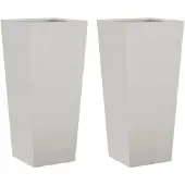 vidaXL Jardinières 2 pcs 35x35x75 cm acier inoxydable