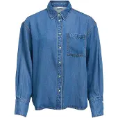 Vila Frame Zila Long Sleeve Shirt Bleu 42 Femme