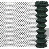vidaXL Clôture grillagée acier 1,5x15 m vert