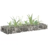 vidaXL Gabion -Pflanzer vermehrte 90 x 30 x 10 cm verzinkter Stahl