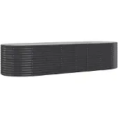 vidaXL Lit surélevé de jardin Acier galvanisé Anthracite