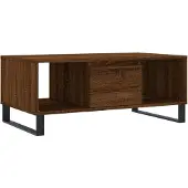 vidaXL Table basse marron imitation chêne 90x50x36,5 cm Bois composite