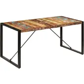 vidaXL Table à manger 160x80x75 cm Bois de récupération massif