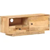 vidaXL Armoire TV 90x30x35 cm en bois massif de manguier