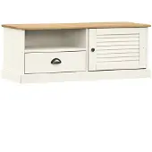 vidaXL Armoire TV VIGO blanc 106x40x40 cm pin massif