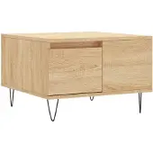 vidaXL Table basse en chêne Sonoma 55x55x36,5 cm Matériau dérivé du bois