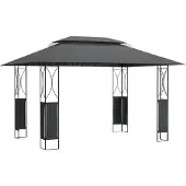 vidaXL Pavillon avec toit anthracite 400x300x270 cm acier