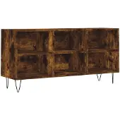 vidaXL Armoire TV chêne fumé 103,5x30x50 cm Bois composite