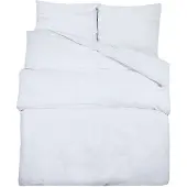 vidaXL Ensemble de literie Blanc 155x220 cm Microfibre légère