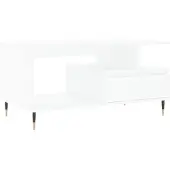 vidaXL Table basse blanche 90x49x45 cm Bois composite