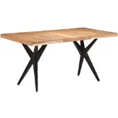 vidaXL Table de salle à manger 160x80x76 cm en bois massif d'acacia