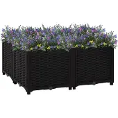 vidaXL Lit surélevé 80x80x38 cm Polypropylène
