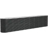 vidaXL -Pflanzer 332x40x68 cm Pulver -beschichteter Stahl -Anthrazit -Verschärfen