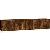 vidaXL Armoires murales TV 2 pcs. Chêne fumé 100x34,5x40 cm