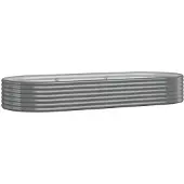 vidaXL -Planungsbox 249x100x36 cm Pulver -Stahl grau