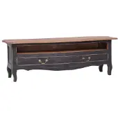 vidaXL Armoire TV 120x30x40 cm Noir Vieux bois massif