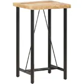 vidaXL Table de bar 60x60x107 cm Bois de manguier rugueux