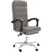 vidaXL Chaise de bureau avec fonction chaise longue Taupe Tissu