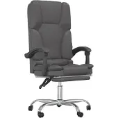 vidaXL Chaise de bureau avec fonction massage Gris Similicuir