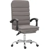 vidaXL Chaise de bureau avec fonction massage Taupe Tissu