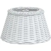 vidaXL Abat-jour blanc Ø50x30 cm osier