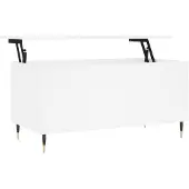 vidaXL - Table basse - 90x44.5x45 - cm - fait main - Bois - blanc