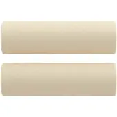 vidaXL Coussins décoratifs lot de 2 Crème Ø15x50 cm Tissu