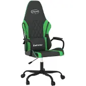 vidaXL Chaise de jeu noir et vert similicuir