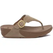 FitFlop pour femme. A4J-923 Sandales en cuir à boucle Lulu marron (39), Beige, Plat, Casuel