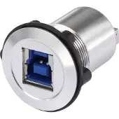 TRU COMPONENTS Prise USB encastrée 3.0, Câble + prise électronique, Gris