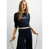 Pepe Jeans pour femme. PL5800002 Sweat Baddy marine (L), Casuel, Coton