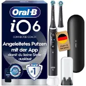 Oral-B iO Series 6 - Adulte - Brosse à dents rotative - Soins quotidiens - Soin des gencives - Intensif - Sensible - Noir - 2 min - Noir (445111)