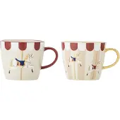 Bloomingville Merry, Tasse, Multicolore, Rouge