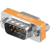 Goobay RS232 adaptateur - 9 broches série mâle vers 9 broches série femell
