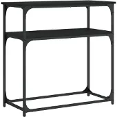 vidaXL Table console noir 75x35,5x75 cm bois d'ingénierie