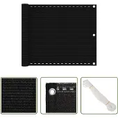 The Living Store Brise-Vue Balcon Noir 75x600 cm HDPE