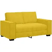 vidaXL Canapé 2 places jaune 160x78x84 cm Velours
