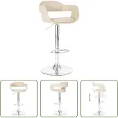 The Living Store Tabouret de bar blanc similicuir