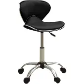 vidaXL Chaise de bureau noir similicuir
