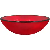 vidaXL Lavabo en verre trempé 42x14 cm rouge