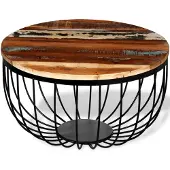 vidaXL Table basse en vieux bois massif