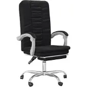 vidaXL Chaise de bureau avec fonction chaise longue noir similicuir