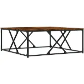 vidaXL Table basse chêne fumé 100x100x40 cm bois composite