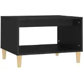 vidaXL Table basse noire 60x50x40 cm bois composite
