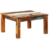 vidaXL Table basse carrée en vieux bois