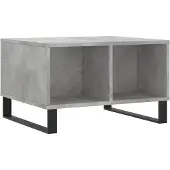 vidaXL Table basse gris béton 60x50x36,5 cm Bois composite