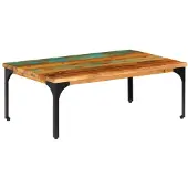 vidaXL Table basse 100x60x35 cm Vieux bois massif