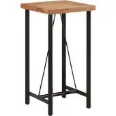 vidaXL Table de bar 55x55x107 cm bois massif acacia et fer