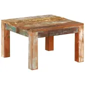 vidaXL Table basse 55x55x35 cm Vieux bois massif